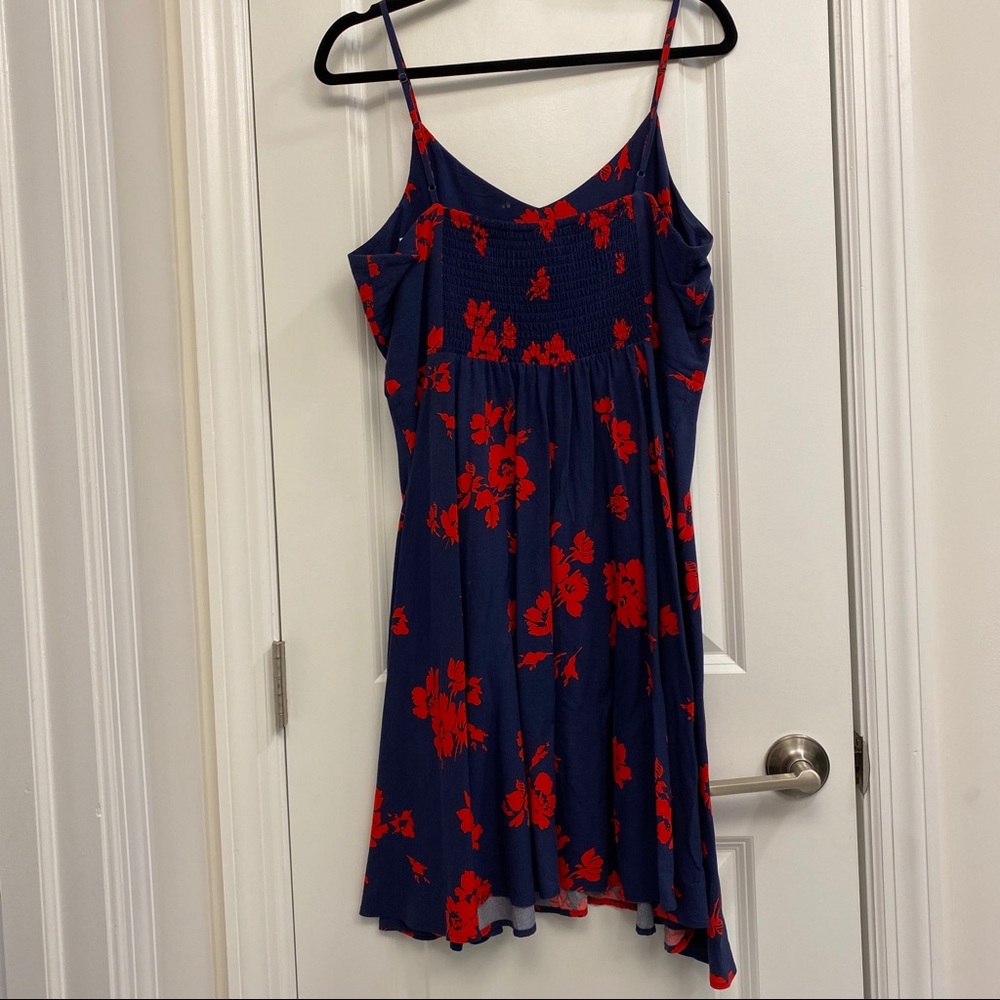 Flower spaghetti strapped skater dress